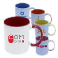 11 Oz. White Mug w/ Contrast Inner Color